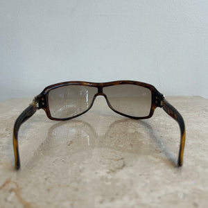 Pre-Owned GUCCI Brown Tortoise Shell Buckle Sunglasses-2590/S