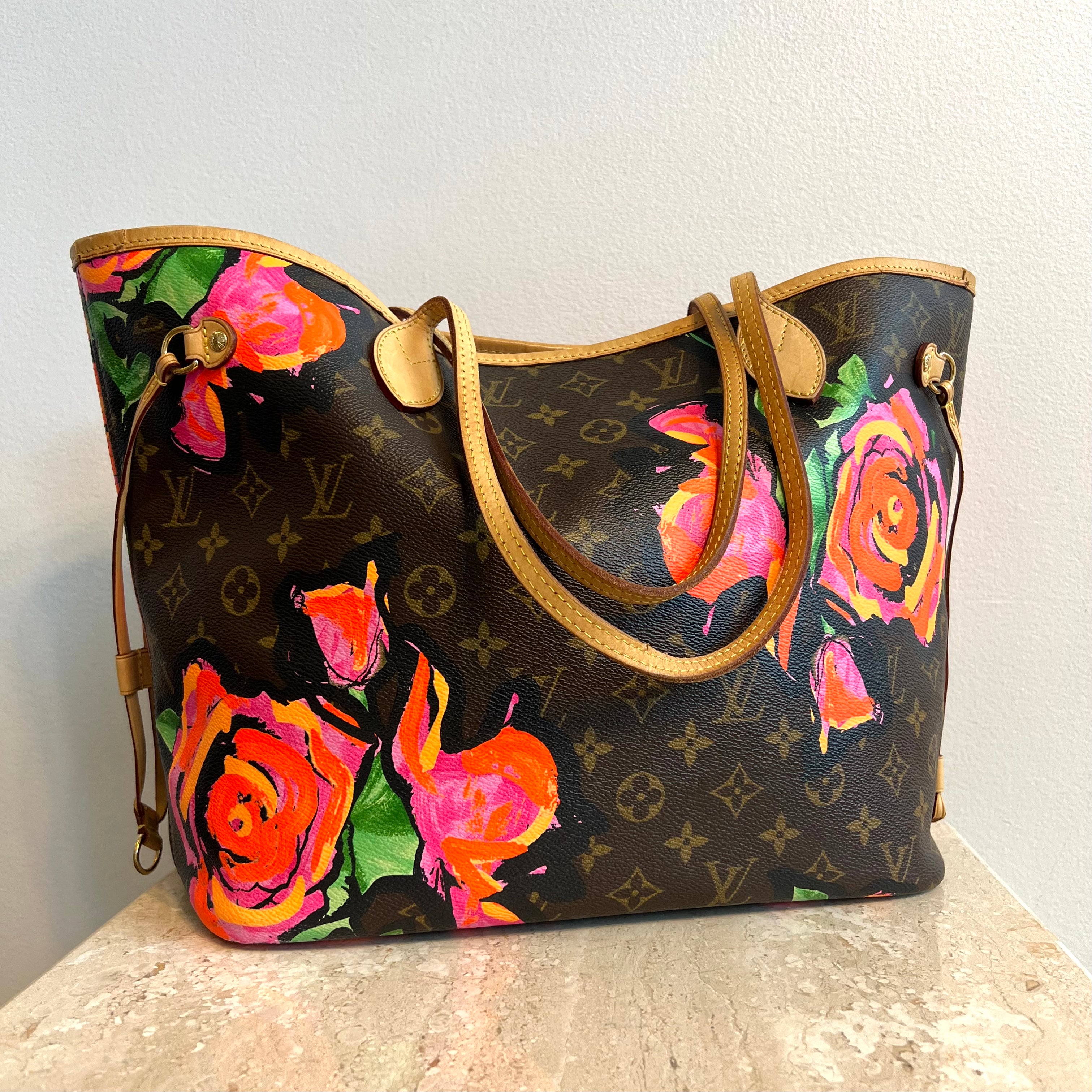 Louis Vuitton Limited Edition Stephen Sprouse Monogram Roses Neverfull MM  Tote at 1stDibs