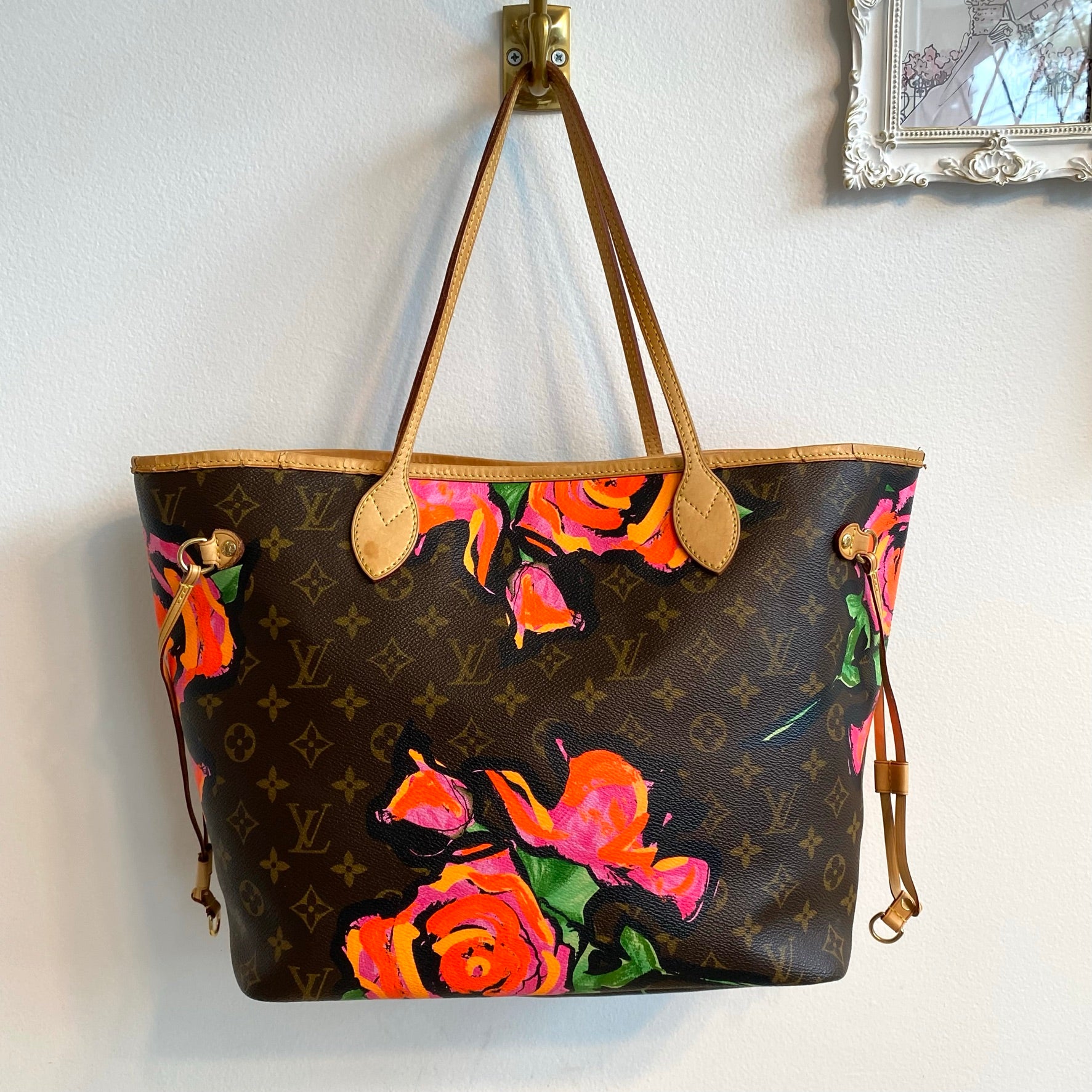 Louis Vuitton Stephen Sprouse Monogram Roses Neverfull MM Tote Bag 15LV118  For Sale at 1stDibs