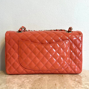 Pre-Owned CHANEL Coral Patent Ginza 5th Anniversary Limited Edition Charm Bag