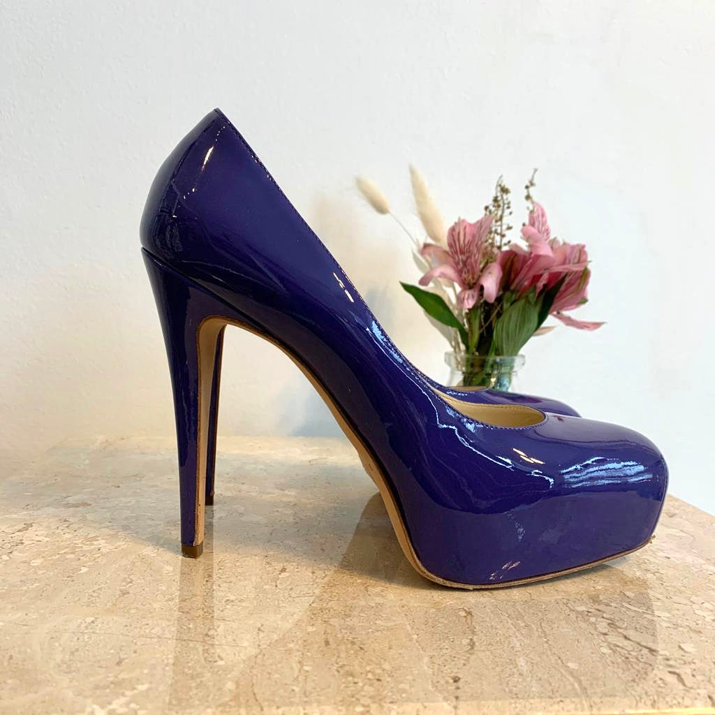 Pre-Owned BRIAN ATWOOD Maniac Purple Pumps - Size 37.5