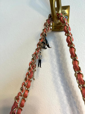 Pre-Owned CHANEL Coral Patent Ginza 5th Anniversary Limited Edition Charm Bag