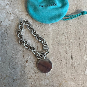 Pre-Owned TIFFANY & CO. Return to Tiffany SS Round Tag Bracelet