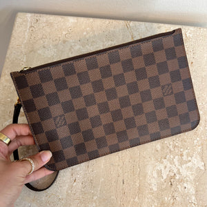Pre-Owned LOUIS VUITTON Damier Ebene Neverfull Pochette