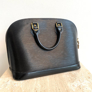 Pre-owned LOUIS VUITTON Vintage Black Epi Alma PM