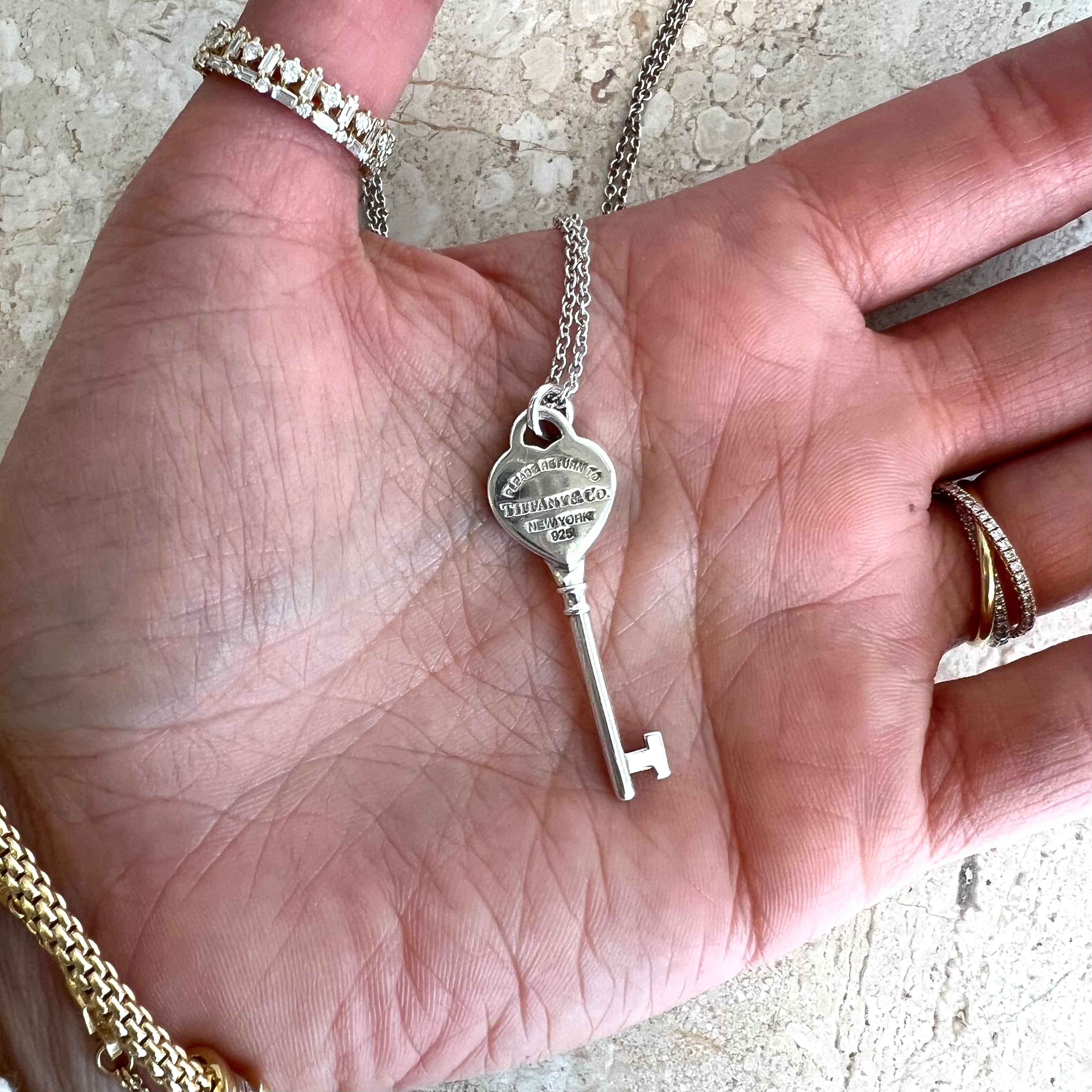 Pre-Owned TIFFANY & CO. Return To Tiffany Heart Key Pendant Necklace