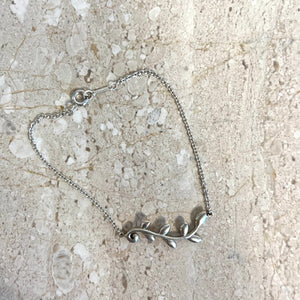 Pre-Owned TIFFANY & CO. Sterling Silver Olive Leaf Vine Bracelet