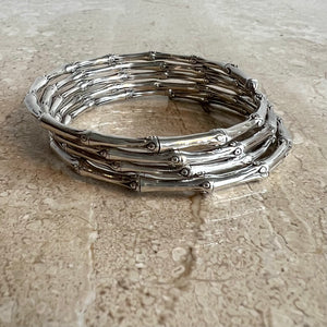 Pre-Owned JOHN HARDY SS 5 Coil Bamboo Collection Bracelet