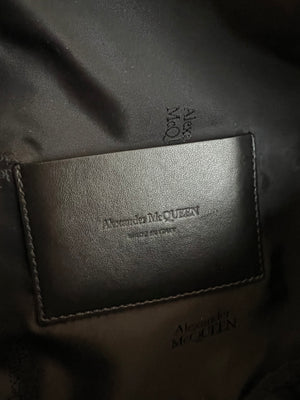 Pre-Owned ALEXANDER MCQUEEN Logo Printed Zipped Belt Bag