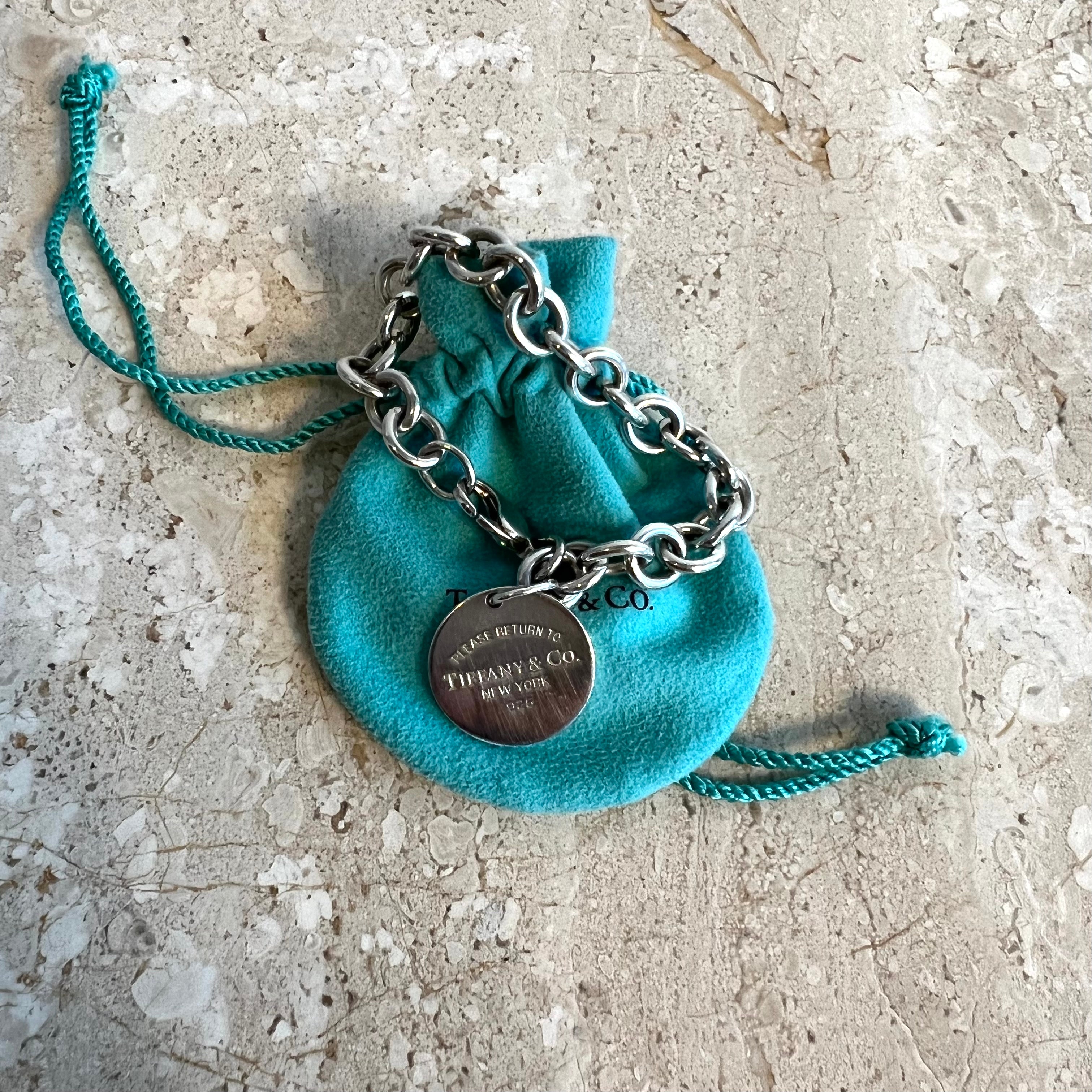 Pre-Owned TIFFANY & CO. Return to Tiffany SS Round Tag Bracelet