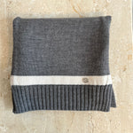 Pre-Owned GUCCI 100% Wool Grey & Ivory Scarf