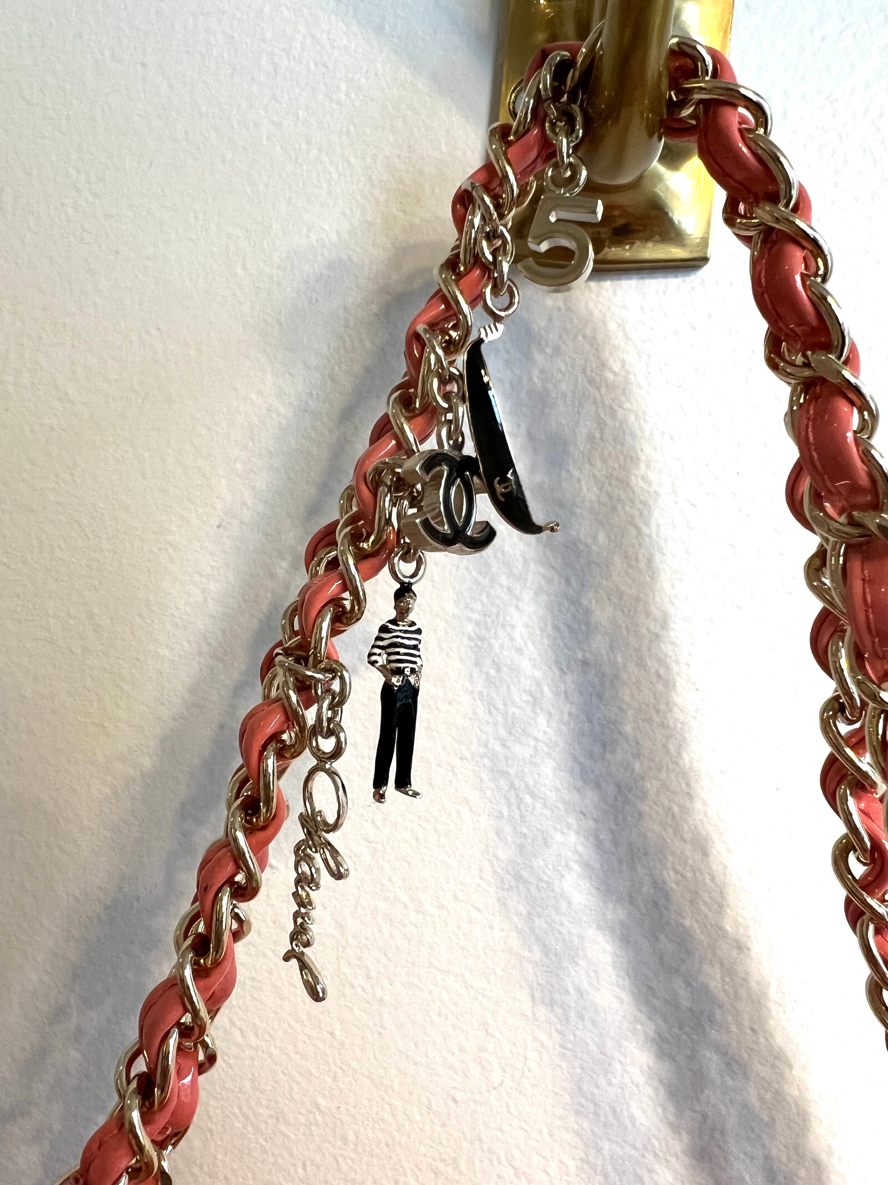 Pre-Owned CHANEL Coral Patent Ginza 5th Anniversary Limited Edition Charm Bag