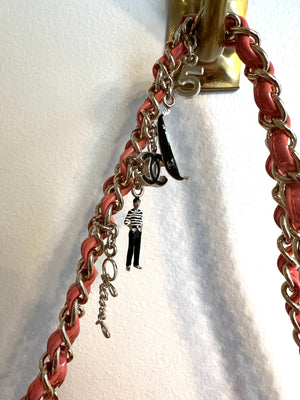 Pre-Owned CHANEL Coral Patent Ginza 5th Anniversary Limited Edition Charm Bag