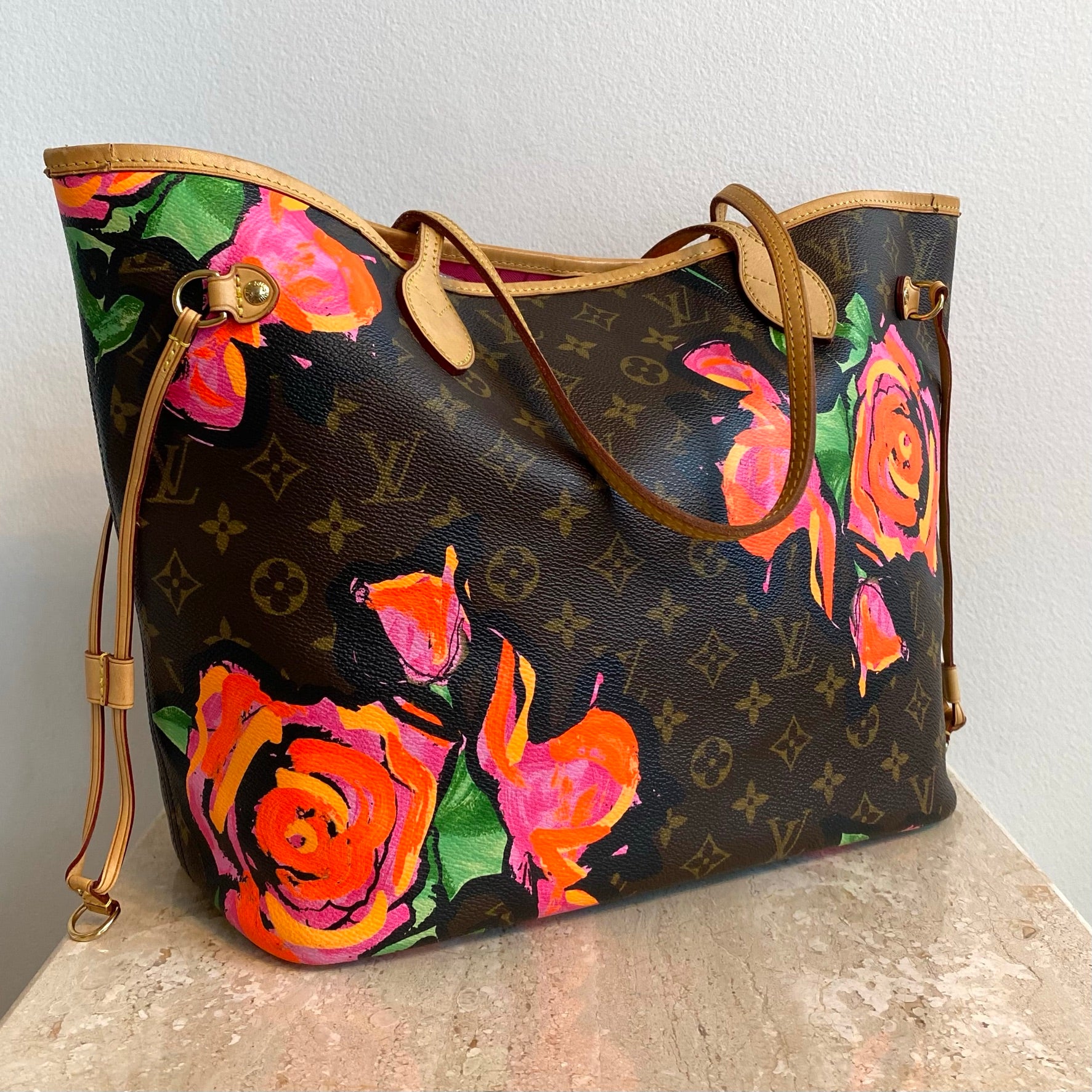 Louis Vuitton Stephen Sprouse Monogram Roses Neverfull MM Tote Bag 15LV118  For Sale at 1stDibs