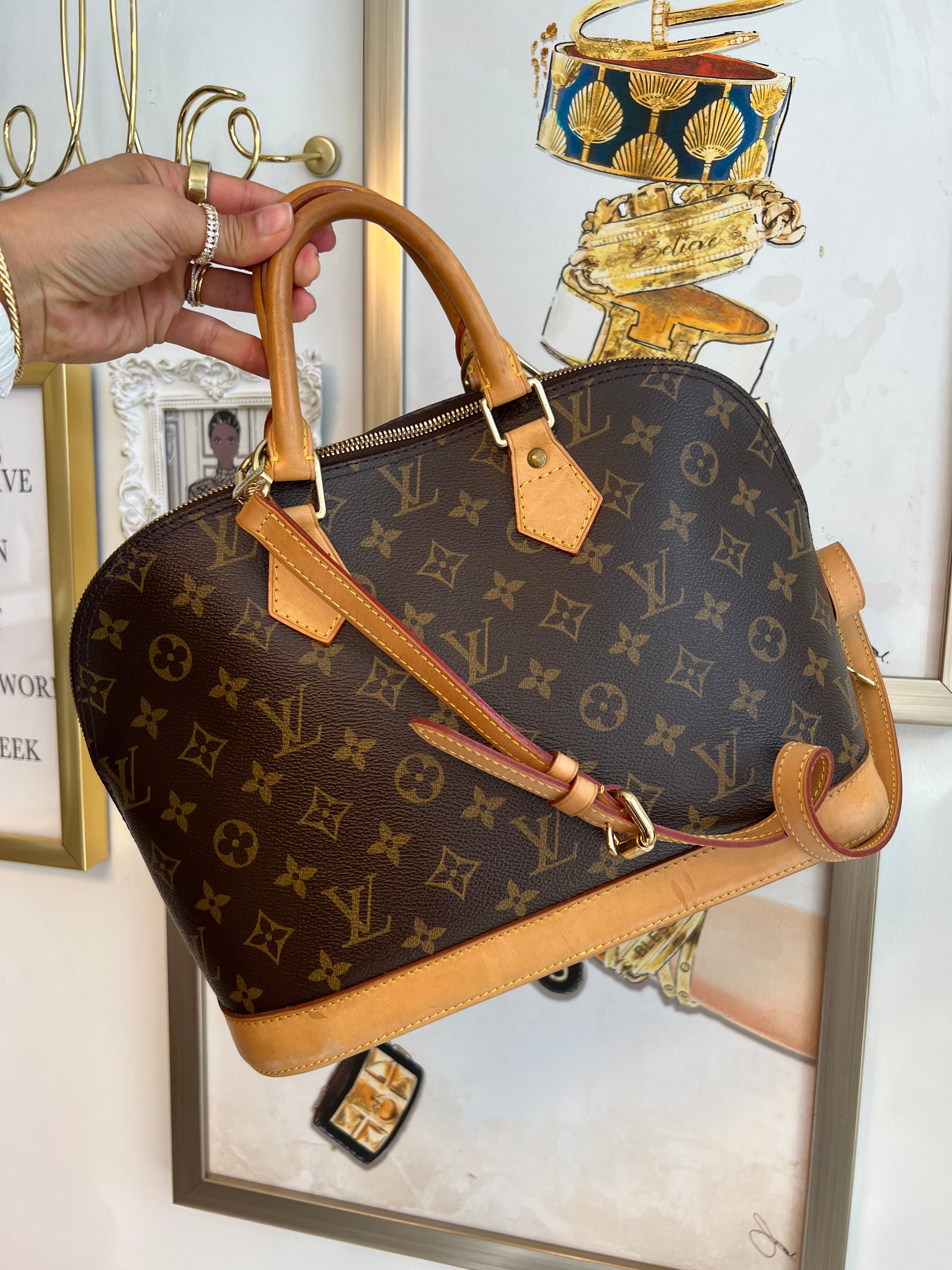 Sold at Auction: Louis Vuitton Alma PM With Shoulder Strap. 32cm W