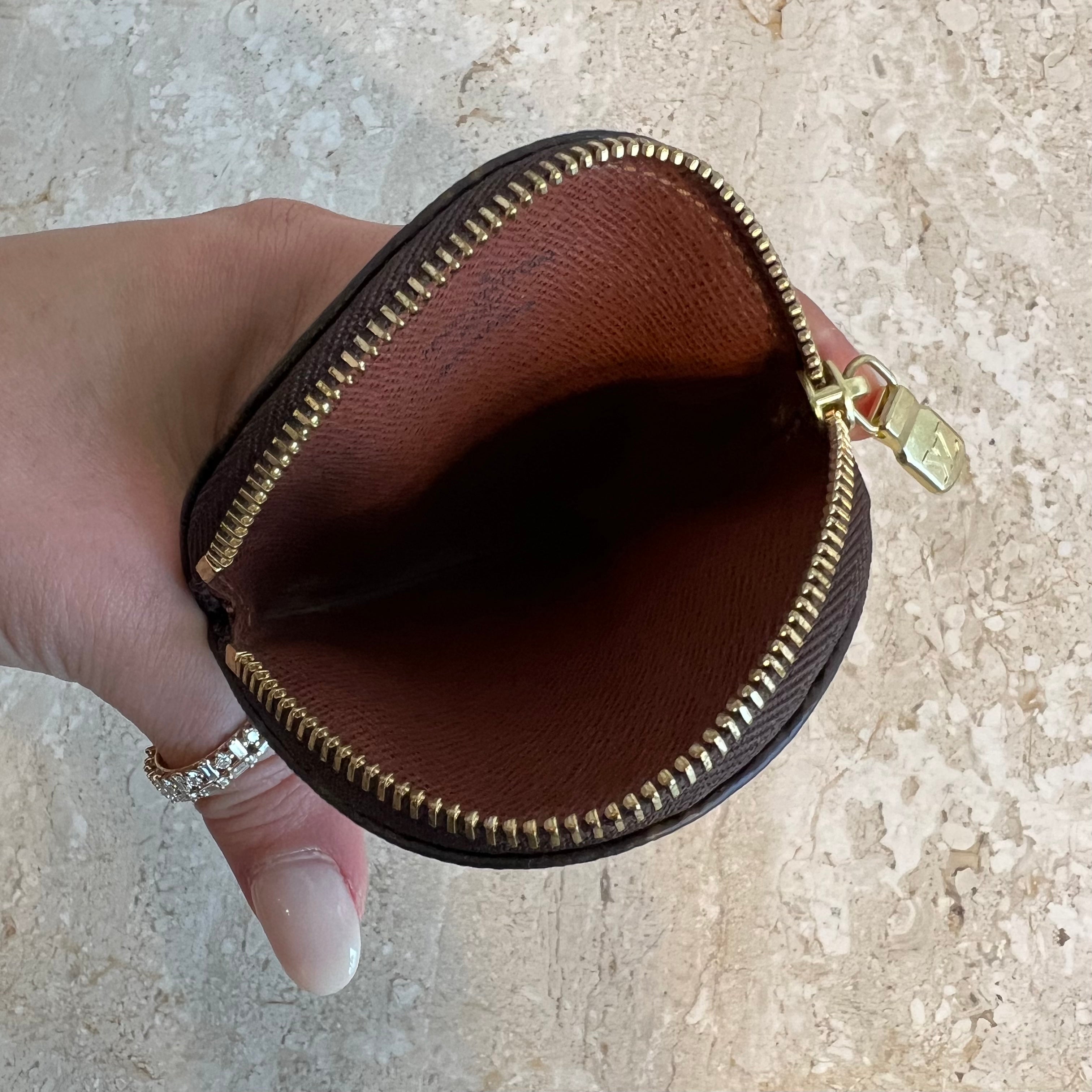 Louis Vuitton Mini Monogram Trio Pouch Round Coin Purse