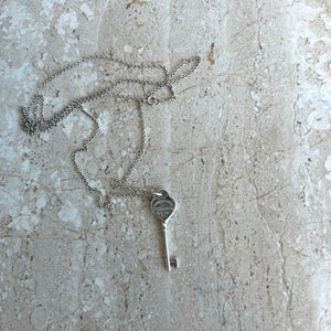 Pre-Owned TIFFANY & CO. Return To Tiffany Heart Key Pendant Necklace