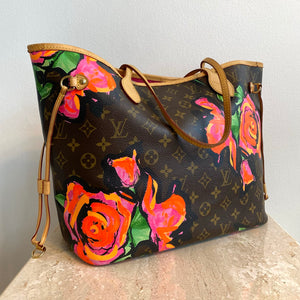  Louis Vuitton, Pre-Loved Stephen Sprouse x Louis Vuitton  Monogram Canvas Roses Neverfull MM, Brown : Luxury Stores