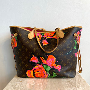 Pre-Owned LOUIS VUITTON Limited Edition Stephen Sprouse Monogram Roses Neverfull