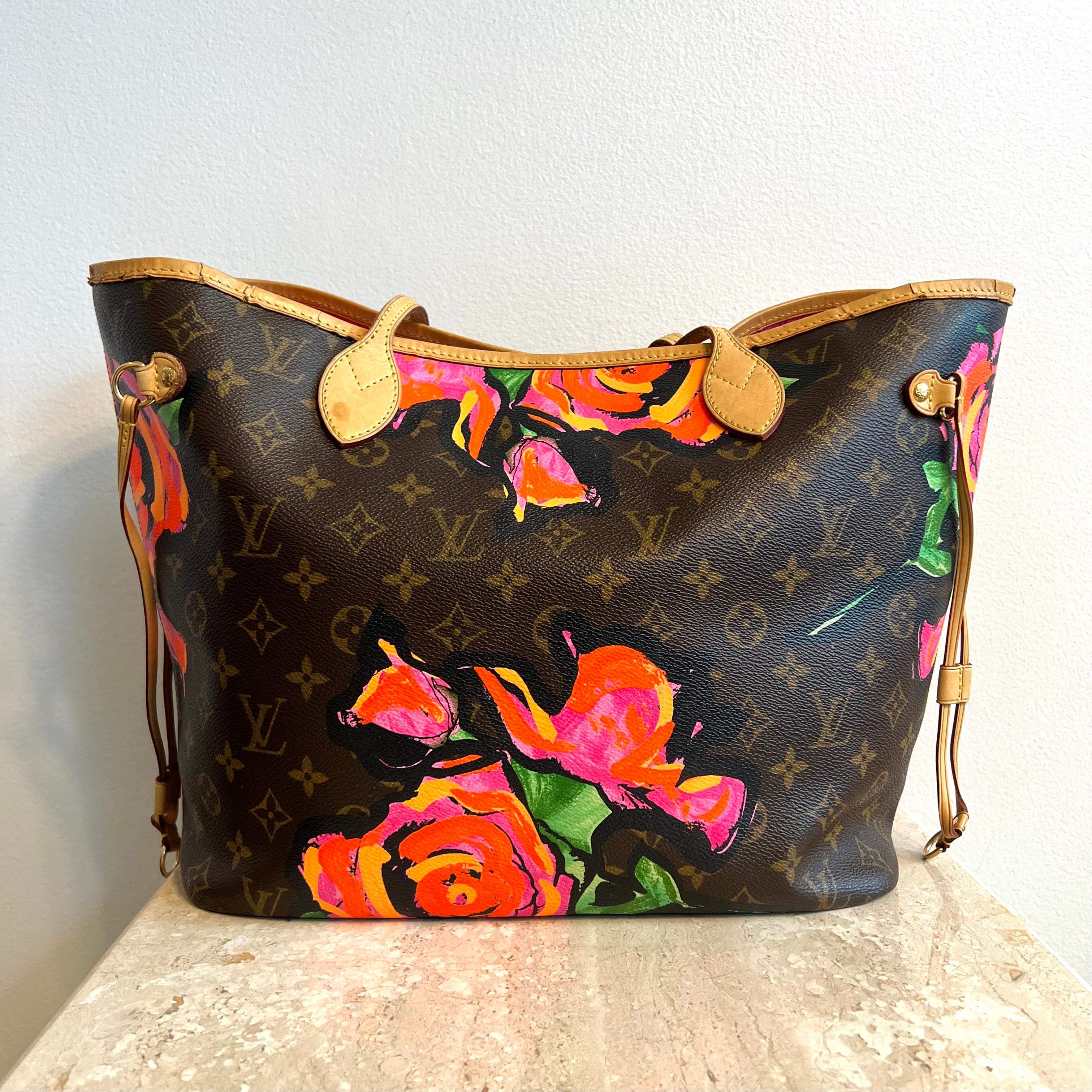 Louis Vuitton Stephen Sprouse x Monogram Roses Keepall 50 Limited Edition  For Sale at 1stDibs