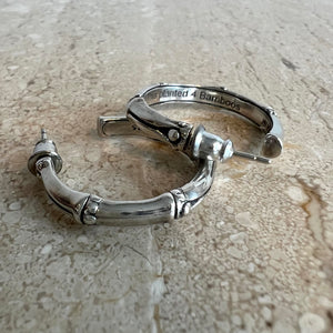 Pre-Owned JOHN HARDY SS Bamboo Collection Hoop Earrings