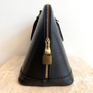 Pre-owned LOUIS VUITTON Vintage Black Epi Alma PM