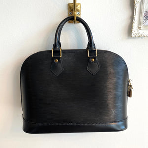 Pre-owned LOUIS VUITTON Vintage Black Epi Alma PM