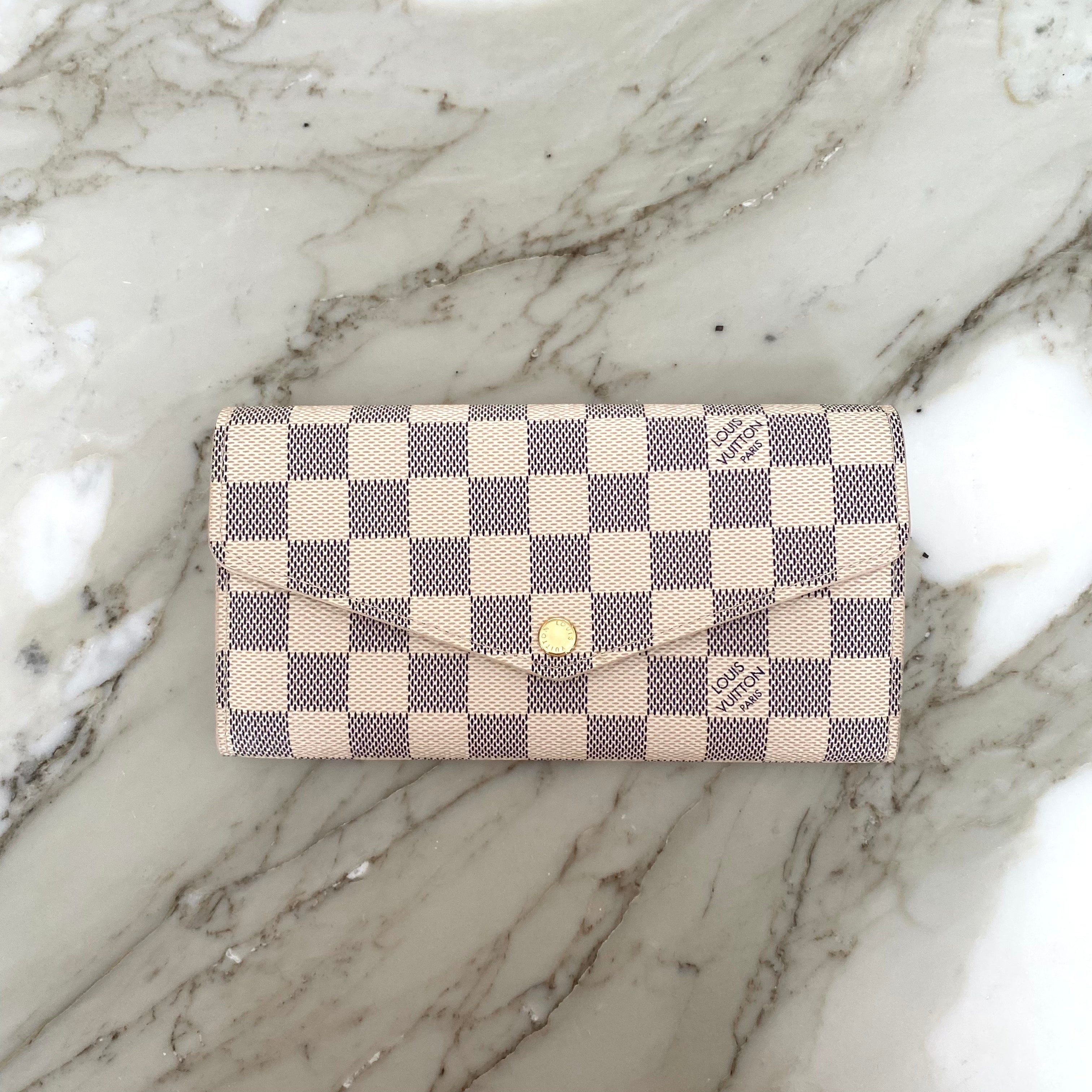 Louis Vuitton Sarah Wallet Damier Ebene Poms ReLuxed #61 Louis Vuitton Sarah Wallet Damier Ebene Poms ReLuxed