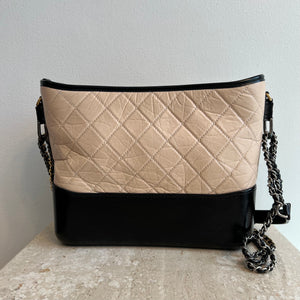 Pre-Owned CHANEL™ Nude & Black Gabrielle Hobo