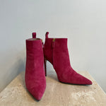 Pre-Owned GUCCI Pink Suede Bootie - Size 38.5