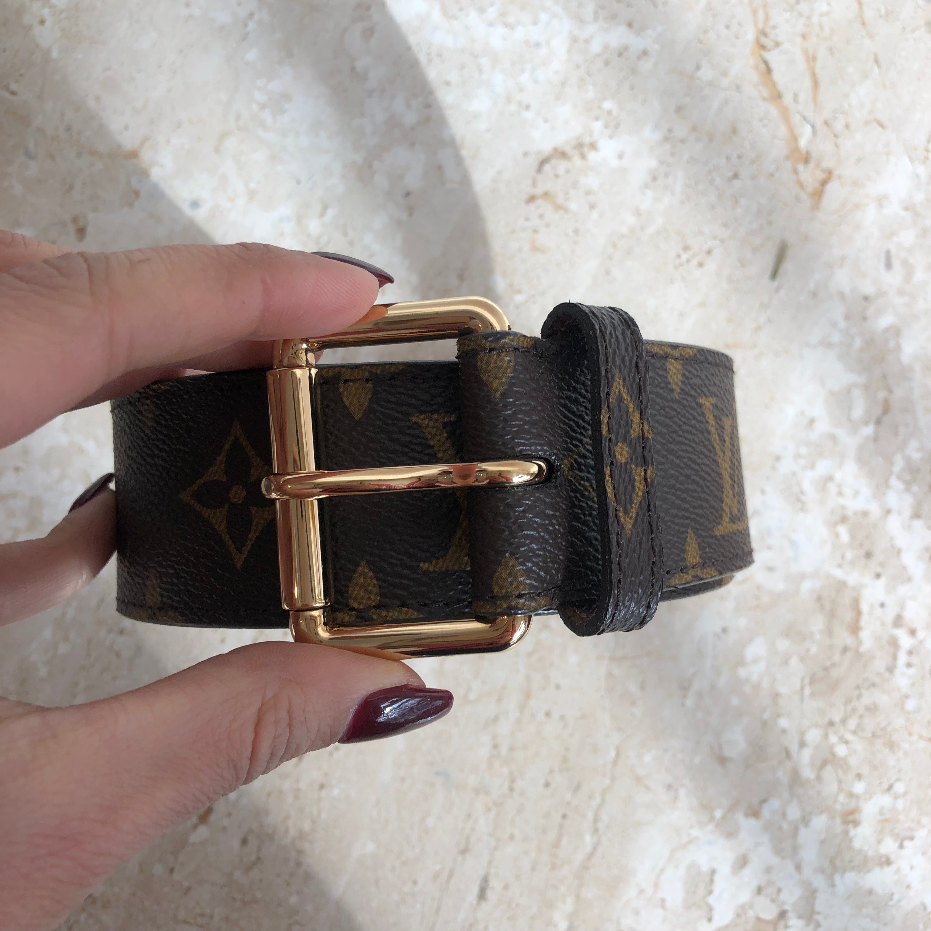 Real Louis Vuitton Belt Black