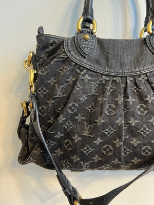 Louis Vuitton Grey Monogram Denim Neo Cabby MM Bag