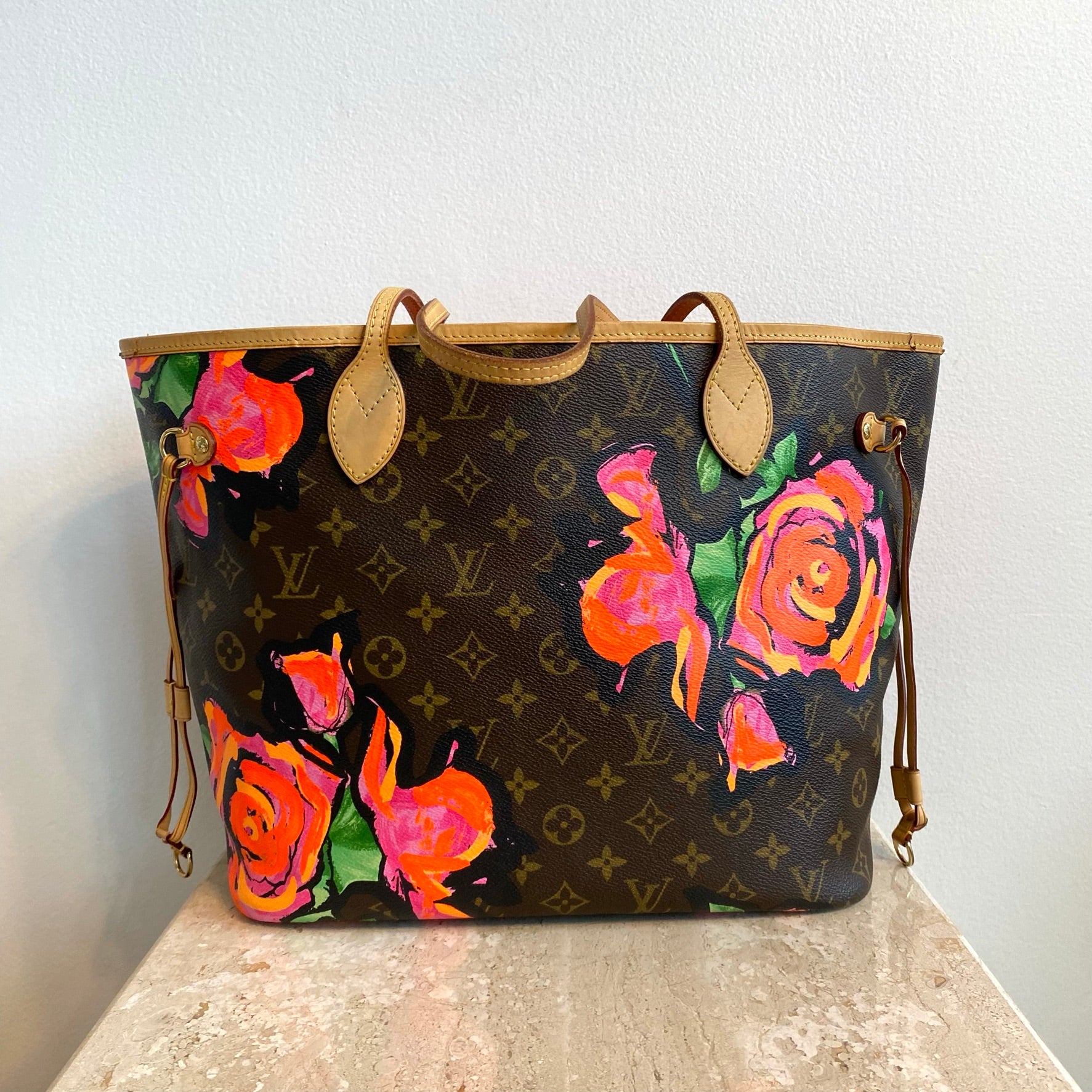 Pre-Owned LOUIS VUITTON Limited Edition Stephen Sprouse Monogram Roses Neverfull