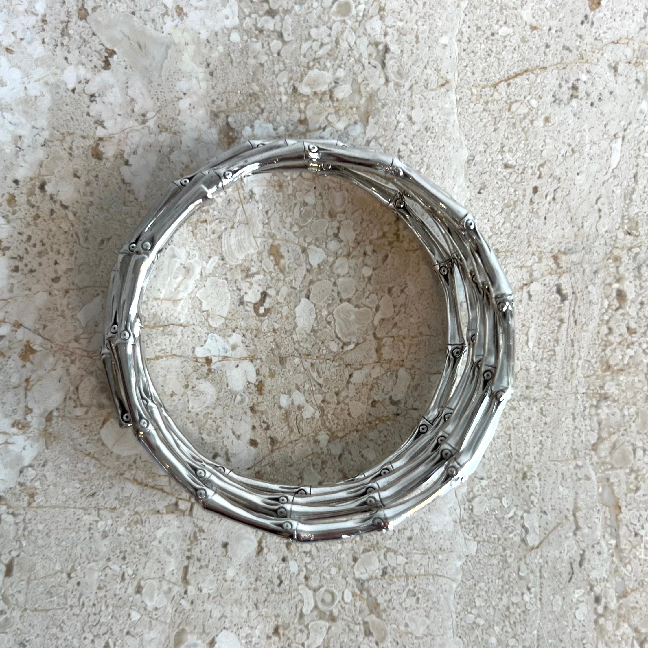 Pre-Owned JOHN HARDY SS 5 Coil Bamboo Collection Bracelet