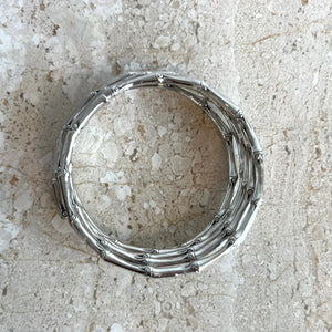 Pre-Owned JOHN HARDY SS 5 Coil Bamboo Collection Bracelet