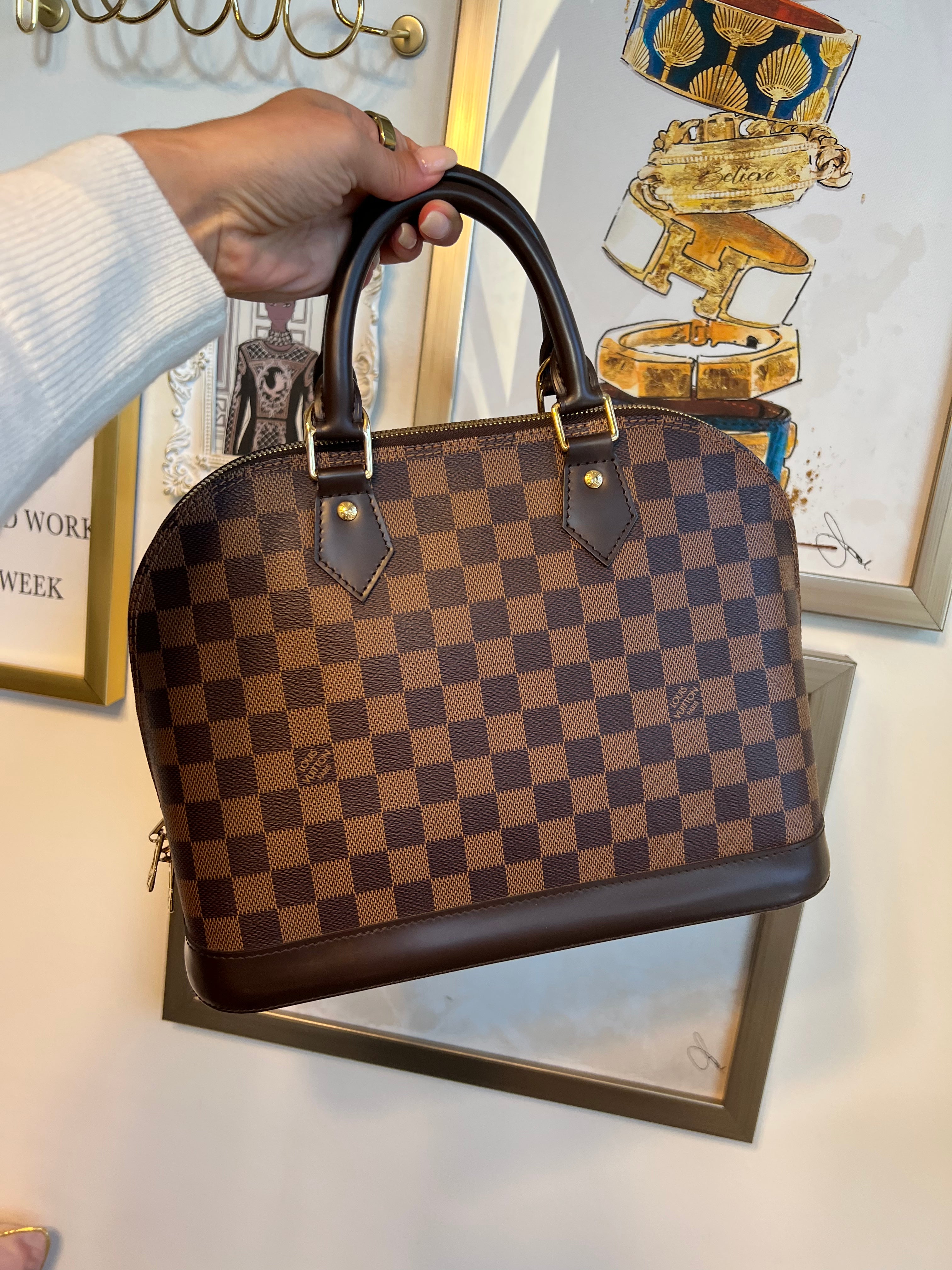Pre-Owned LOUIS VUITTON  Damier Ebene Alma PM