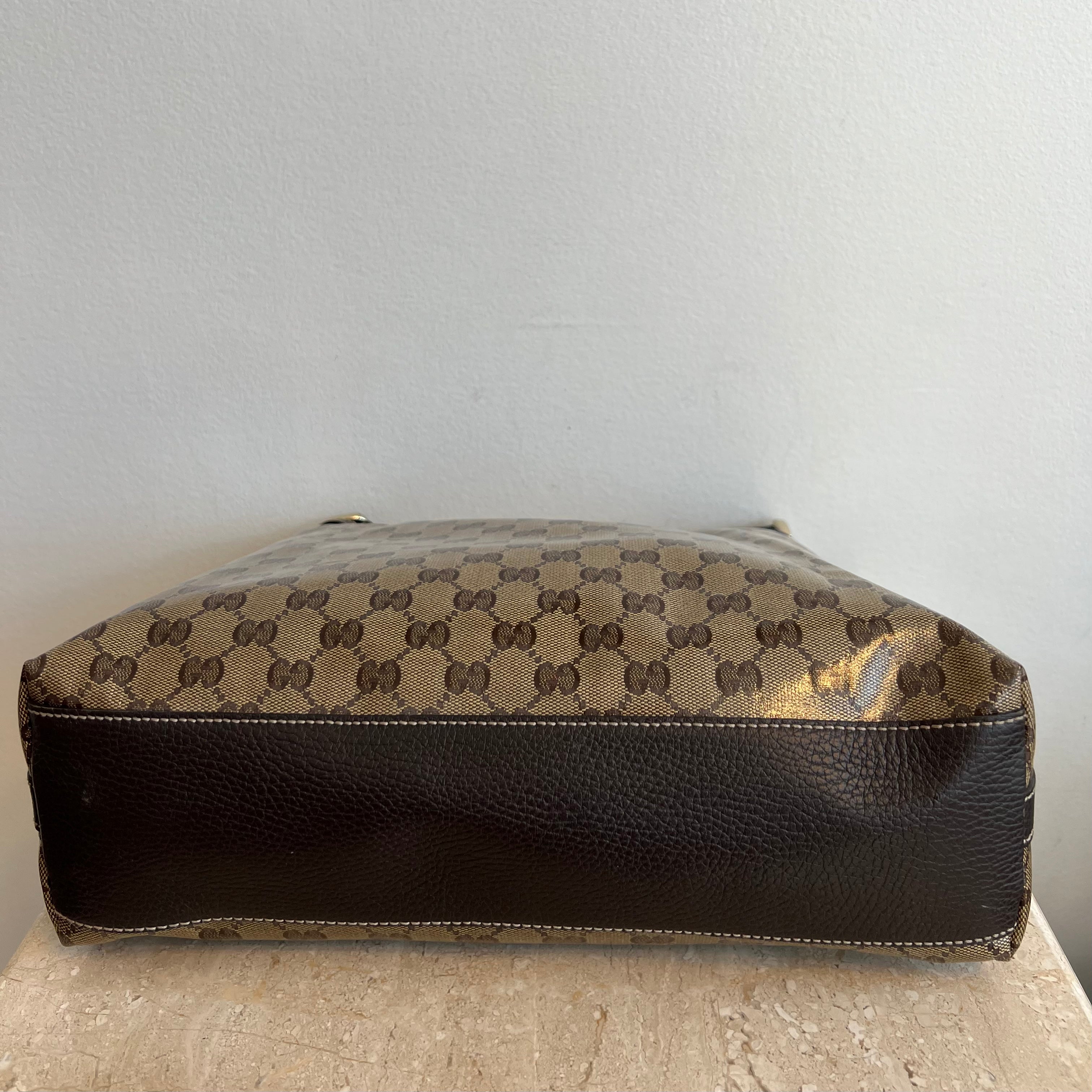 Pre-Owned GUCCI Crystal Coated GG Hobo
