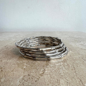 Pre-Owned JOHN HARDY SS 5 Coil Bamboo Collection Bracelet