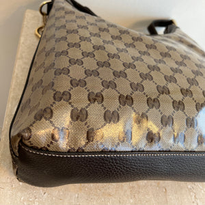 Pre-Owned GUCCI Crystal Coated GG Hobo