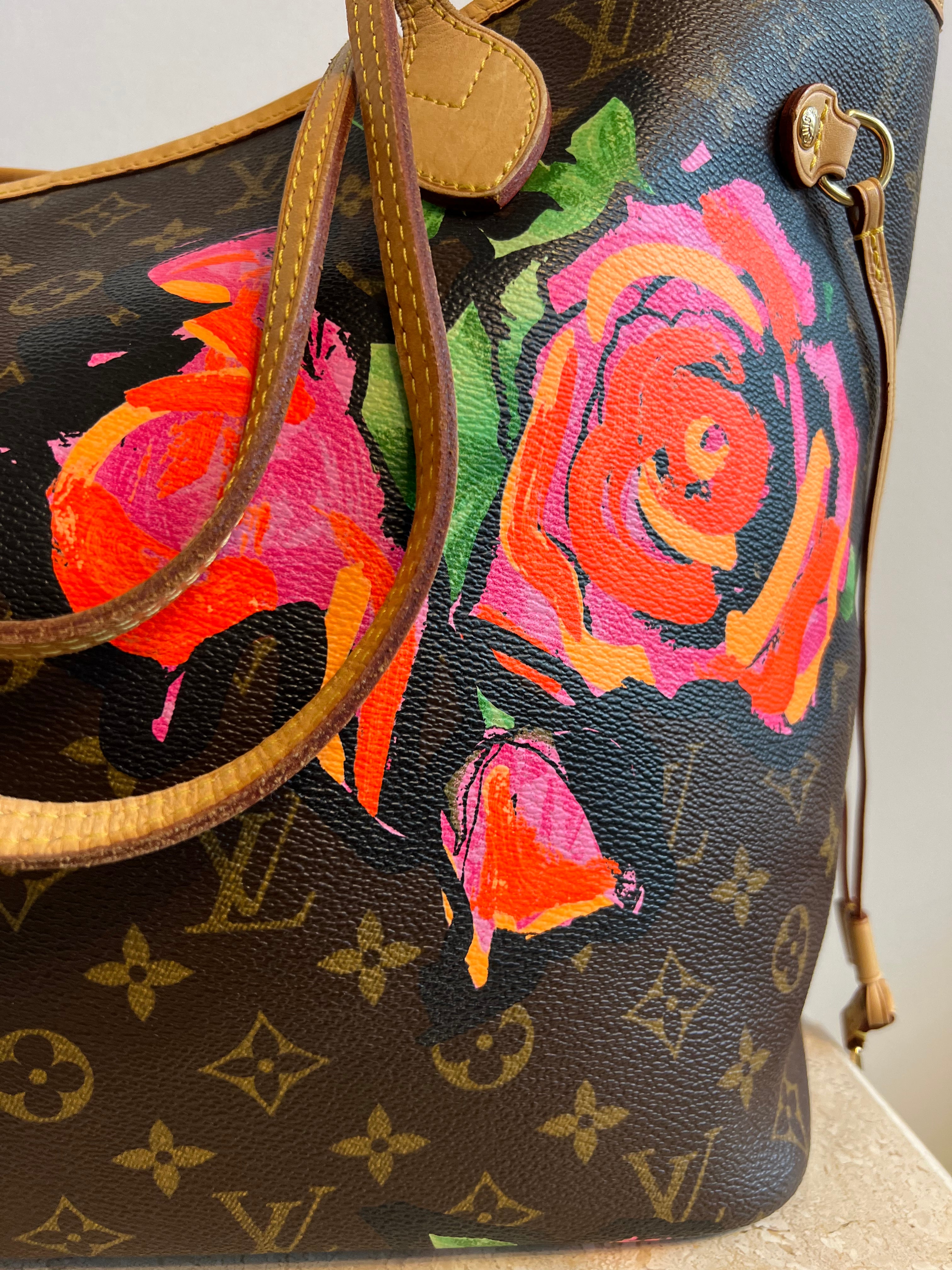 Pre-Owned LOUIS VUITTON Limited Edition Stephen Sprouse Monogram Roses Neverfull